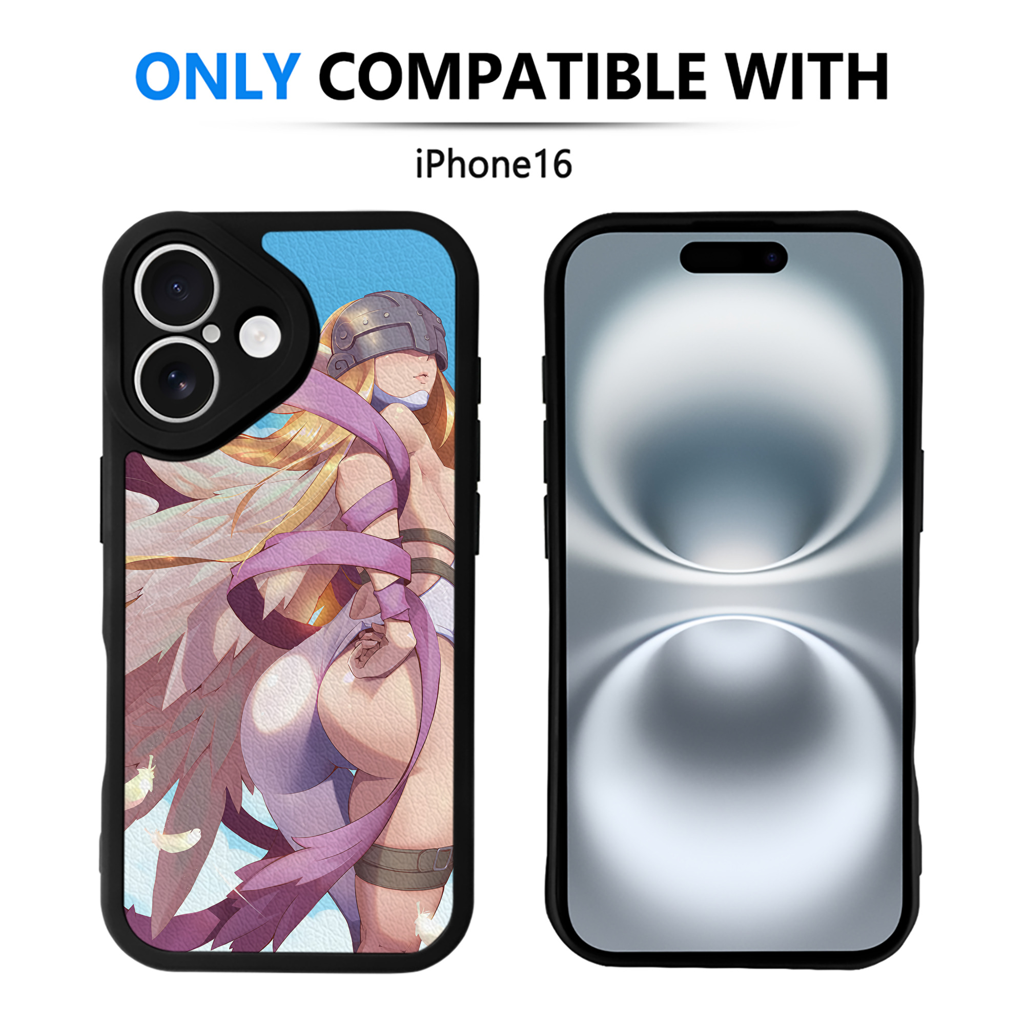 （画像用） Digimon デジタルモンスター/デジモン 【iPhone 16シリーズ対応】シリコンスマホケース（レザー調） 材質：シリコン